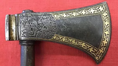 Persian Qajar Dynasty Fighting Axe With Long Concealed Dagger Early 19th C • $4950