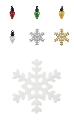 Christmas Buttons - Fairy Lights/Snowflakes - Xmas Trimits - 6 Pack • £4.19