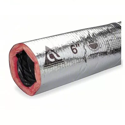 25' Atco Insulated Flexible Duct 8  Inside Dia 2  Flex Duct Wall 13602508 • $69.99