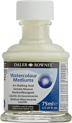 £10 • Buy Daler-Rowney Aquafine Watercolour 75ml Art Masking Fluid Medium, Glass Jar With