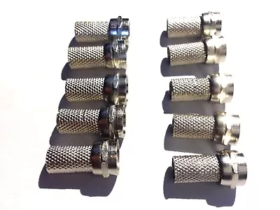 £3.49 • Buy F-connectors Screw On Type Sky Satellite Virgin Cable Aerial 10X For RG6 COAX