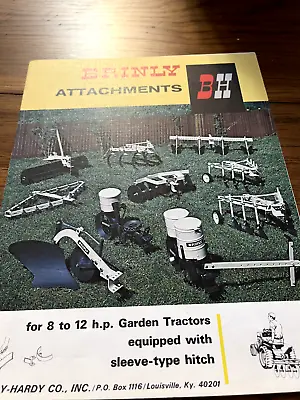 Brinly Attachments For Garden Tractor  Brochure FCCA • £21.19