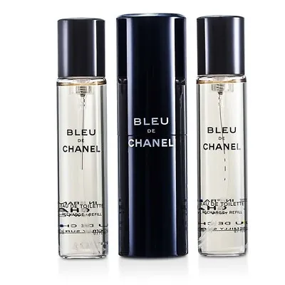 Chanel Bleu De Chanel EDT Travel Spray & Two Refills 3x20ml Men's Perfume • $230.85