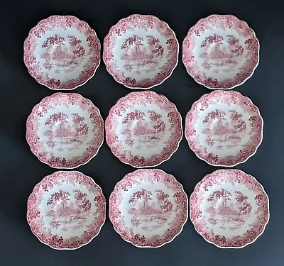 Vintage J&G Meakin Romantic England Saucer Plate Set Of 9  5-3/4  • $20.80