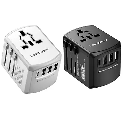 $24.69 • Buy LENCENT International Universal Travel Adapter 3 USB & Type-C Outlet Converter