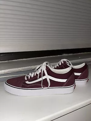 Vans Old Skool Burgundy Red (Size 10.5 Male / 12 Woman) • $50