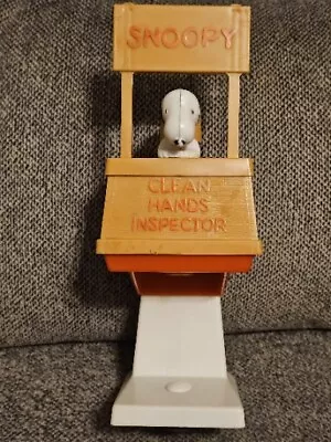 Vintage 1975 Peanuts SNOOPY Clean Hands Inspector Soap Dispenser • $22