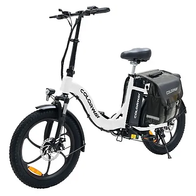 COLORWAY Electric Folding Bike 20  Fat Tyre 15 Ah 250W 36V 35-90KM • £659