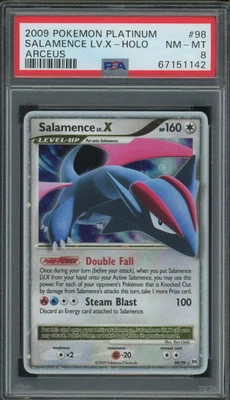 $0.99 • Buy Pokemon Salamence LV.X Platinum Arceus Ultra Rare Holo #98 PSA 8 -142T1