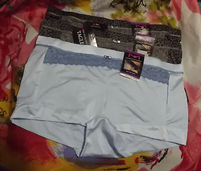 3 New Maidenform 40774 Sxg/9yh Microfiber Covered Waist Boyshort Panties 2xl/9 • $13.99