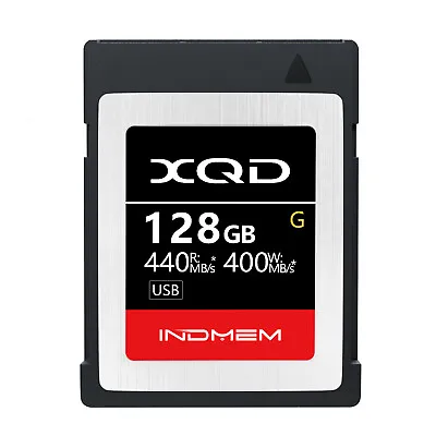INDMEM 128GB XQD Memory Card (Up To 440MB/s Read) W/ File Rescue Software • £124.78