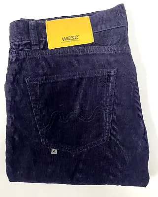 WESC Corduroy Jeans 7401073793 Slim  Deep Purple  Size 30 Wale Corduroy • $22.79