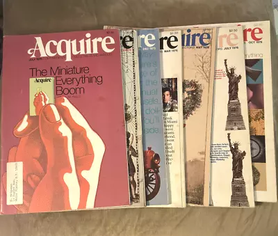 Acquire Magazine For Collectors 1975 1976 LOT OF 7 Maps Miniatures Toys Hummel • $34.75