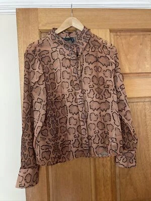 £0.99 • Buy BNWOT ASOS Size 16 Snakeskin-style Printed Blouse