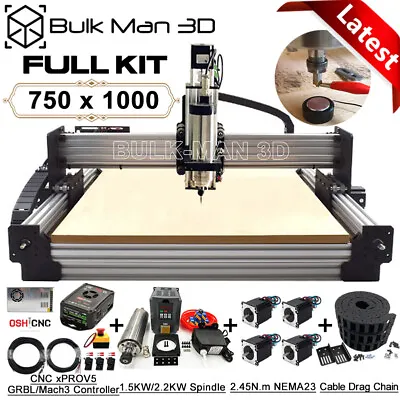 750x1000mm Work-Bee CNC Router Machine 4 Axis Wood Engraving Milling Machine Kit • $1439.20
