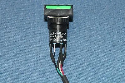 IDEC  Green LED DPDT Momentary Illuminated Push Button Switch  # AL6H-M23P-G • $2