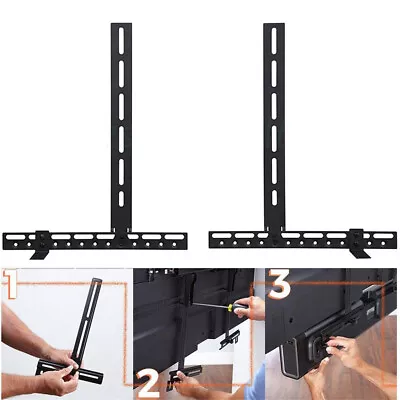 Pair TV Sound Bar Bracket Wall Mounting Bracket For Hitachi Majority Sony LOGIK • £14.97