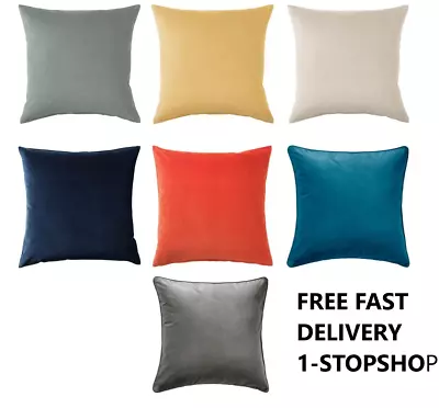 £12.50 • Buy IKEA SANELA Cushion Covers Velvet Cotton Square 16 Colors Choice 50x50cm NEW