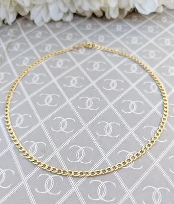 Fine 9ct Yellow Gold Curb Anklet / Ankle Bracelet 9.5” • £109