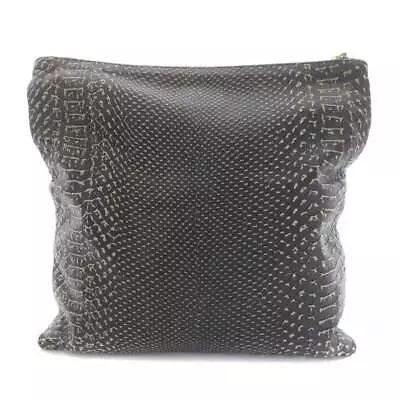 Clare Vivier Animal Print Clutch Bag Python Embossed Black Beige Of /Si8 Ladies • $85.77