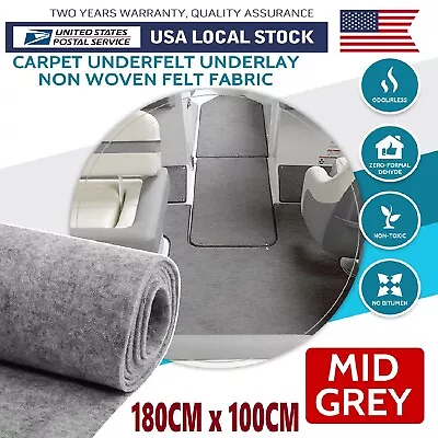 19Sqft Mid Gray Boat/Marine Non Woven Carpet Marine Grade Boat Carpet Patio Deck • $17.99