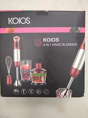 KOIOS  Immersion Multi-Purpose  4 In 1 Handheld Stick Blender  Red • $29.99