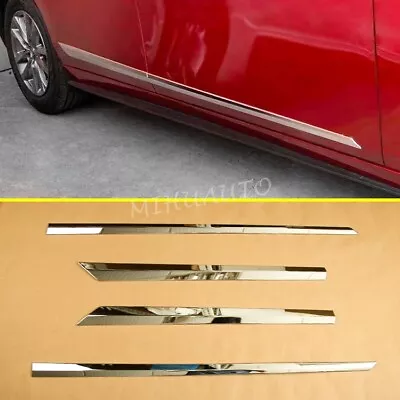 Chrome Car Door Body Side Skirts Molding Strips Trims For 2019-2022 Mazda 3 BP • $89