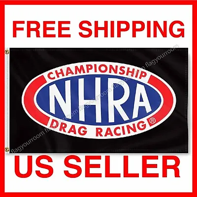 NHRA Drag Racing 3x5 Ft Banner Flag Hot Rod National Association Sign • $13.77