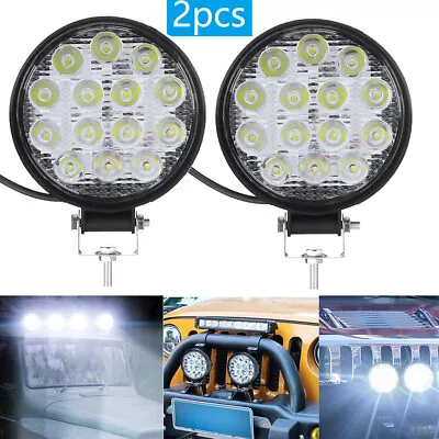 2x 4.5  Inch Round LED Offroad Lights Spot Flood Driving Fog Lamp Tractor ATV • $11.39