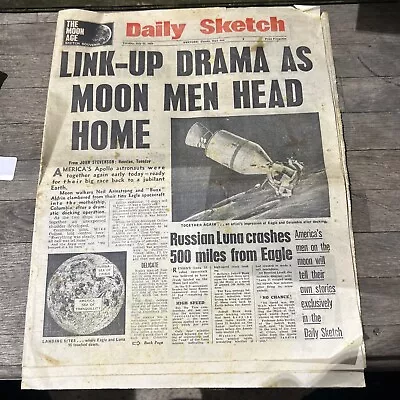 DAILY SKETCH Newspaper 22 JULY 1969 - APOLLO 11 Etc • £8