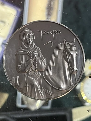 £39.99 • Buy Silver Medallion Geoffrey Chaucer's Canterbury Tales By John Pinches Solid Silv