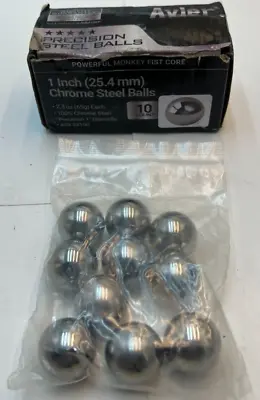 1 Box Of 10 Avler 1  Bearing Ball For Paracord Monkey Fist Center Chrome Steel • $19.99