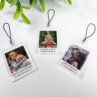 Personalised Photo Keyring Gift For Anniversary Birthday Mothers Day Fathers Day • £7.99