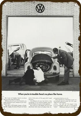 1969 VOLKSWAGEN BEETLE Car Dealer Repair Vntg-Look DECORATIVE REPLICA METAL SIGN • $24.99