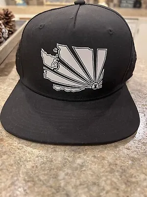 Casual Industrees Washington State Logo Snapback Hat Black Mesh Cap Adjustable • $246.75