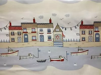 £54.37 • Buy Fryetts St Ives Blue Cotton PVC Fabric WIPE CLEAN Tablecloth Oilcloth