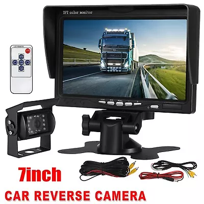 Car Reverse Camera Kit 7inch Monitor Night Vision Rear View Wireless Camera AU • $125.99