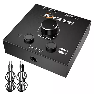 3.5mm Audio Switcher 2 In 1 Out/1 In 2 Out 2-Way Switcher Stereo Switching9932 • £19.81