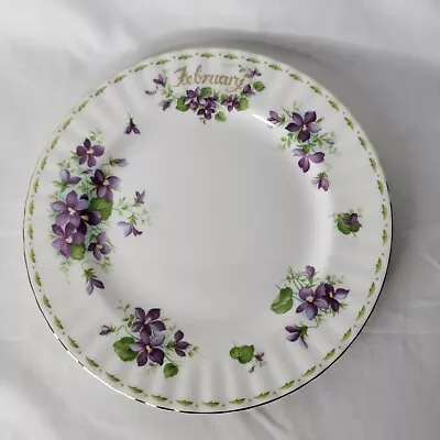 $15.50 • Buy Royal Albert Bone China February 8  Plate Violets Purple Flower Of The Month