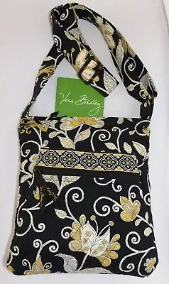 VERA BRADLEY Hipster Crossbody Purse - Yellow Bird - Black & Yellow - Nice • $29.95