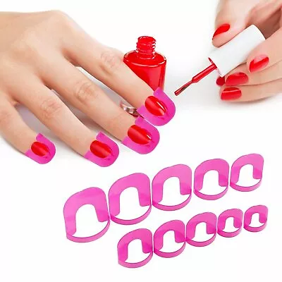 Manicure Reusable Nail Polish Application Protectors Stencil Kit (26-Piece) • $8.99