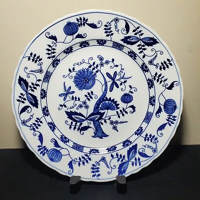 Vintage Vienna Woods Blue Onion Pattern 10.25  Porcelain Dinner Plate • $25
