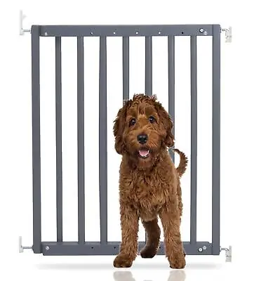 BETTACARE THE PET GATE COMPANY Wooden Screw Fit Pet Gate Grey 63.5cm-105.5cm • £36.90