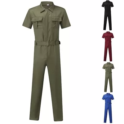 Mens Mechanic Jumpsuit Coverall Workwear Boilersuit Protective Work Gear M-3XL • $57.21