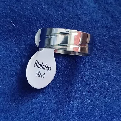 Ring Size 7 Unisex Stainless Steel Design #1 US Shipping Only • $1.99