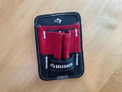 Husky Clip On Tool Belt Pouch Heavy Duty Tool Storage Belt Work 7” X 5” 3 Pocket • $7.50