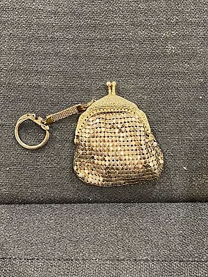 Vintage Miniature Gold Glomesh Keyring Coin Purse In Used Condition • $79