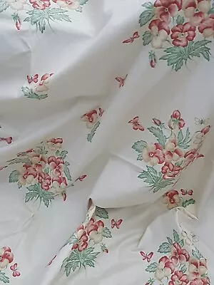 £26.99 • Buy Unused Vintage Jane Churchill Pansies Floral Fabric, Approx 138cm X 308cm