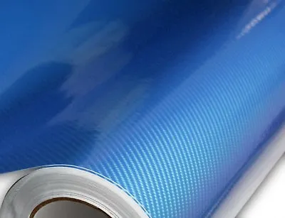 Color 7D Premium Super Gloss Carbon Fiber Vinyl Wrap Bubble Free Air Release 6D • $10.47