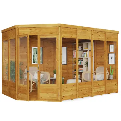 Garden Room Garden Office 11 X 7ft Spray Treated Heavy Duty T&G Pent Roof Renna • £1042